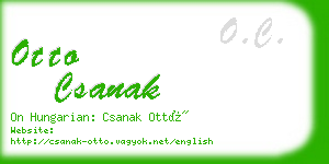 otto csanak business card